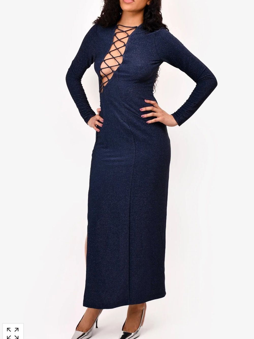 Reformation Kinsey knit Long-Sleeve Side-Slit Maxi Dress - Picture 2 of 15